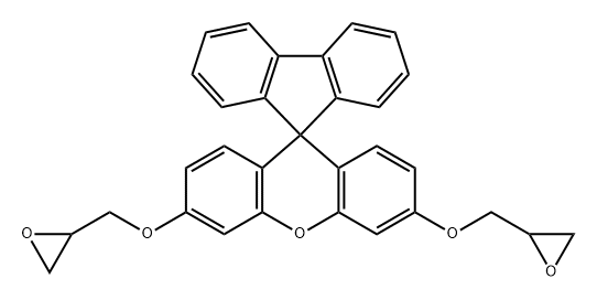 Spiro[9H-fluorene-9,9'-[9H]xanthene], 3',6'-bis(2-oxiranylmethoxy)- Structural