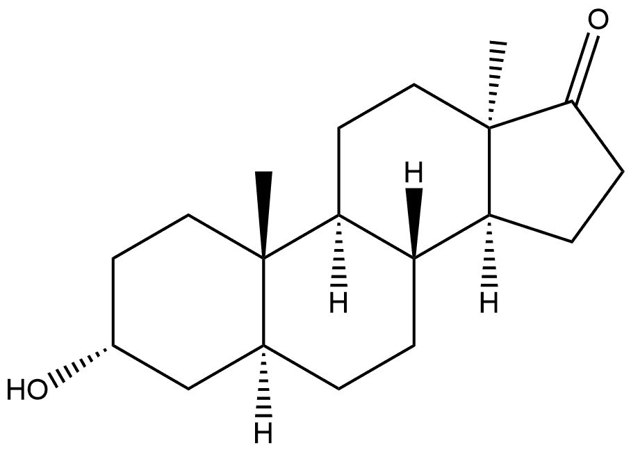 Androstan-17-one, 3-hydroxy-, (3α,5α,13α)- Structural