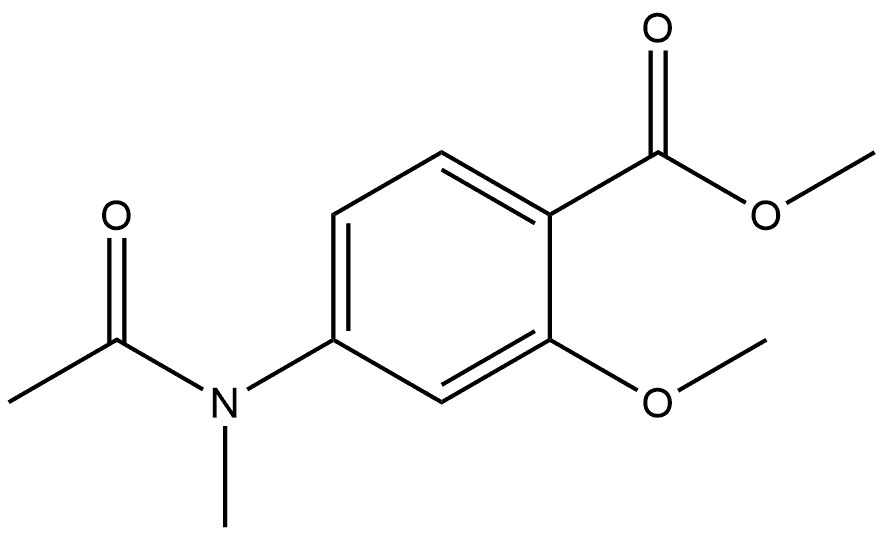 Benzoic acid, 4-(acetylmethylamino)-2-methoxy-, methyl ester Structural