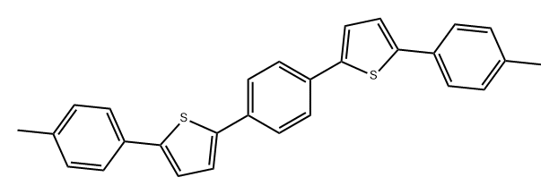 Thiophene, 2,2'-(1,4-phenylene)bis[5-(4-methylphenyl)- Structural