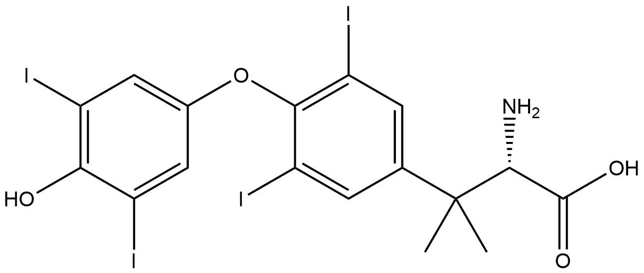 Tyrosine, O-(4-hydroxy-3,5-diiodophenyl)-3,5-diiodo-β,β-dimethyl- Structural