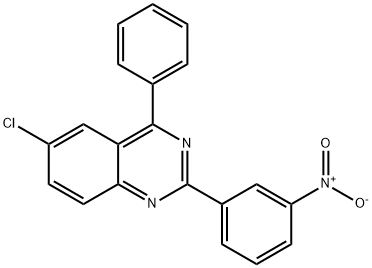 Quinazoline, 6-chloro-2-(3-nitrophenyl)-4-phenyl- Structural