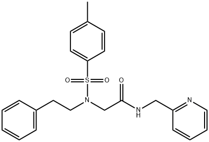 N~2~-[(4-methylphenyl)sulfonyl]-N~2~-(2-phenylethyl)-N-(pyridin-2-ylmethyl)glycinamide Structural
