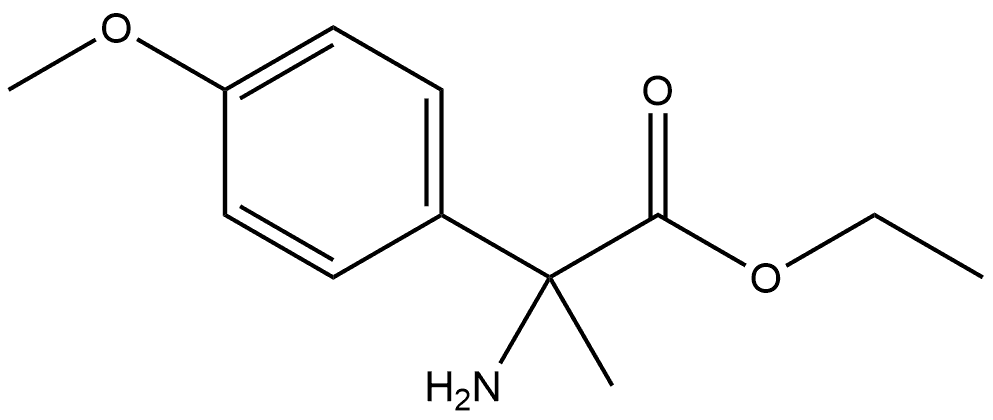Benzeneacetic acid, α-amino-4-methoxy-α-methyl-, ethyl ester Structural
