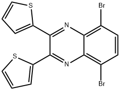 Quinoxaline, 5,8-dibromo-2,3-di-2-thienyl- Structural