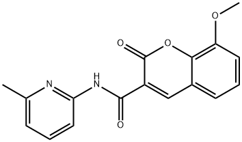 2H-1-Benzopyran-3-carboxamide, 8-methoxy-N-(6-methyl-2-pyridinyl)-2-oxo- Structural