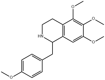 Isoquinoline, 1,2,3,4-tetrahydro-5,6,7-trimethoxy-1-[(4-methoxyphenyl)methyl]- Structural