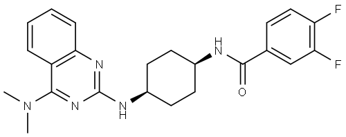 Benzamide, N-[cis-4-[[4-(dimethylamino)-2-quinazolinyl]amino]cyclohexyl]-3,4-difluoro- Structural