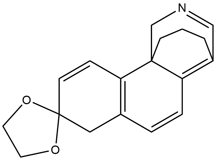Spiro[1,3-dioxolane-2,8'(7'H)-[1H-4,10b]propanobenz[h]isoquinoline] (8CI,9CI) Structural