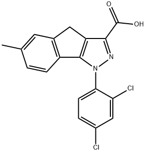 Indeno[1,2-c]pyrazole-3-carboxylic acid, 1-(2,4-dichlorophenyl)-1,4-dihydro-6-methyl- Structural