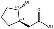rac-2-[(1R,2S)-2-hydroxycyclopentyl]acetic acid, trans Structural