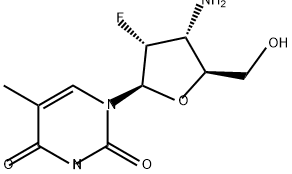 Uridine, 3'-amino-2',3'-dideoxy-2'-fluoro-5-methyl- Structural