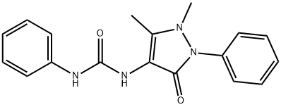 Urea, N-(2,3-dihydro-1,5-dimethyl-3-oxo-2-phenyl-1H-pyrazol-4-yl)-N'-phenyl- Structural