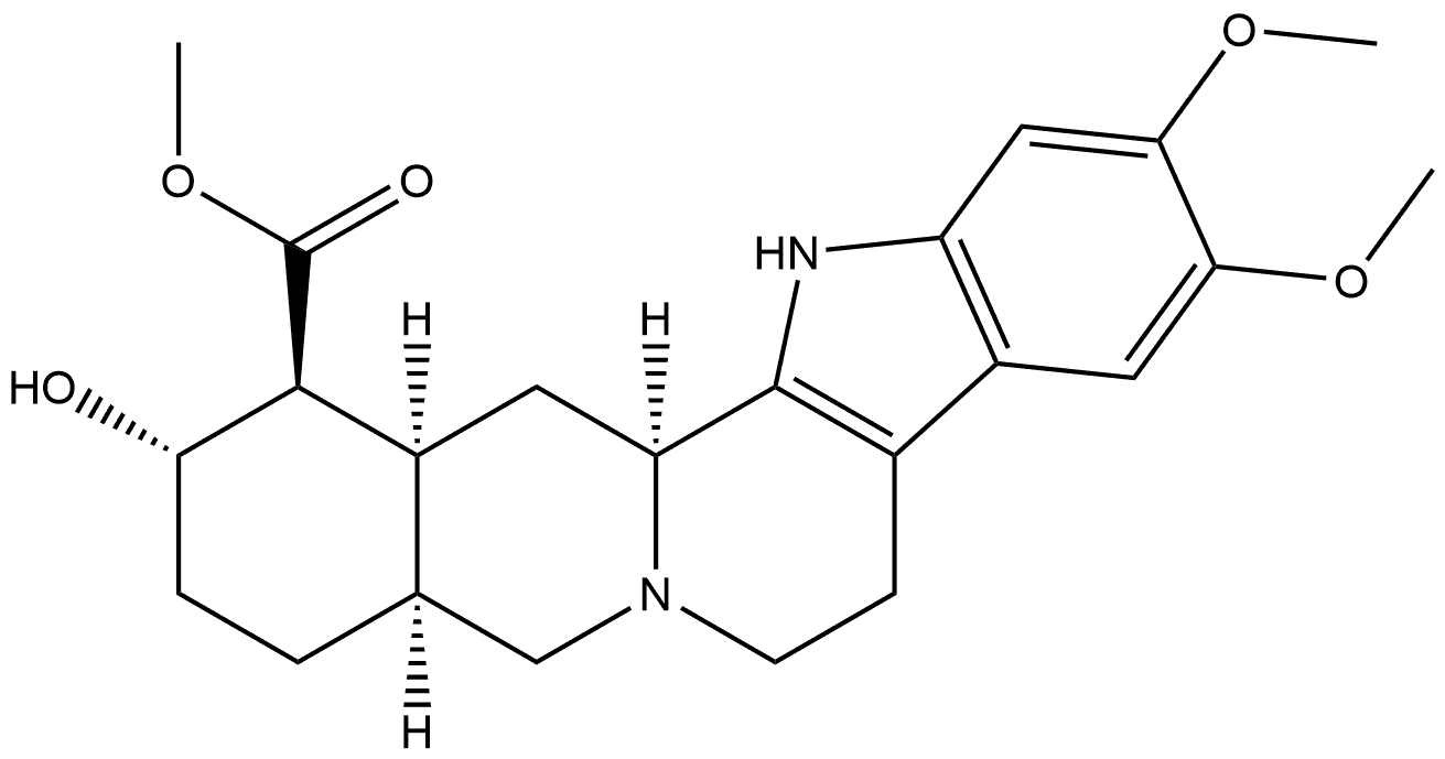 Yohimban-16-carboxylic acid, 17-hydroxy-10,11-dimethoxy-, methyl ester, (16β,17α,20α)- Structural
