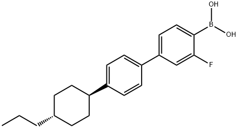 Boronic acid, [3-fluoro-4'-(trans-4-propylcyclohexyl)[1,1'-biphenyl]-4-yl]- (9CI) Structural