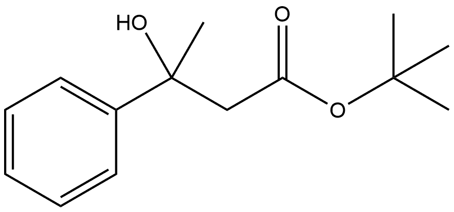 Benzenepropanoic acid, β-hydroxy-β-methyl-, 1,1-dimethylethyl ester Structural