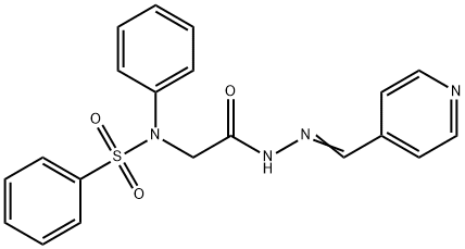 N-{2-oxo-2-[(2E)-2-(pyridin-4-ylmethylidene)hydrazinyl]ethyl}-N-phenylbenzenesulfonamide (non-preferred name) Structural