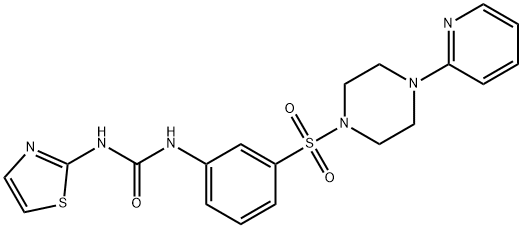Urea, N-[3-[[4-(2-pyridinyl)-1-piperazinyl]sulfonyl]phenyl]-N'-2-thiazolyl- Structural