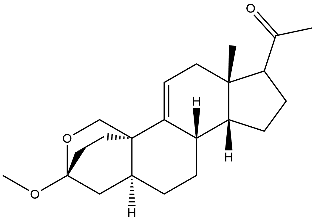 Pregn-9(11)-en-20-one, 3,19-epoxy-3-methoxy-, (3β,5α,14β,17ξ)- (9CI) Structural