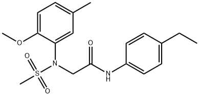 N-(4-ethylphenyl)-N~2~-(2-methoxy-5-methylphenyl)-N~2~-(methylsulfonyl)glycinamide Structural