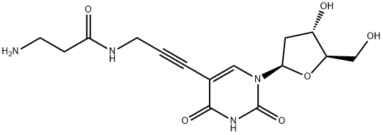 Uridine, 5-[3-[(3-amino-1-oxopropyl)amino]-1-propynyl]-2'-deoxy- (9CI) Structural