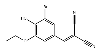 Propanedinitrile, 2-[(3-bromo-5-ethoxy-4-hydroxyphenyl)methylene]- Structural