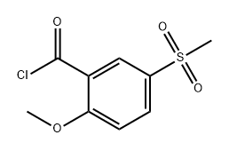 Benzoyl chloride, 2-methoxy-5-(methylsulfonyl)- Structural