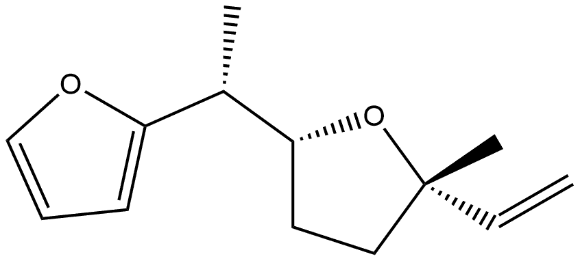 Furan, 2-ethenyl-5-[1-(2-furanyl)ethyl]tetrahydro-2-methyl-, [2α,5α(R*)]- (9CI) Structural