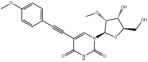 Uridine, 5-[(4-methoxyphenyl)ethynyl]-2'-O-methyl- (9CI) Structural