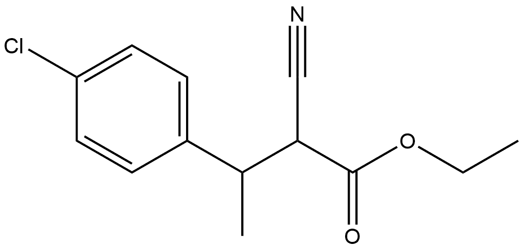 Benzenepropanoic acid, 4-chloro-α-cyano-β-methyl-, ethyl ester Structural