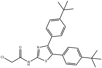 N-[bis(4-tert-butylphenyl)-1,3-thiazol-2-yl]-2-chloroacetamide Structural