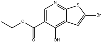 Thieno[2,3-b]pyridine-5-carboxylic acid, 2-bromo-4-hydroxy-, ethyl ester Structural