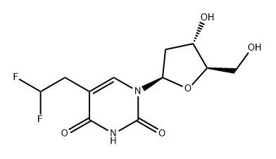 Uridine, 2'-deoxy-5-(2,2-difluoroethyl)- (9CI) Structural