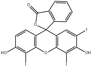 Spiro[isobenzofuran-1(3H),9'-[9H]xanthen]-3-one, 3',6'-dihydroxy-2',4',5'-triiodo- Structural