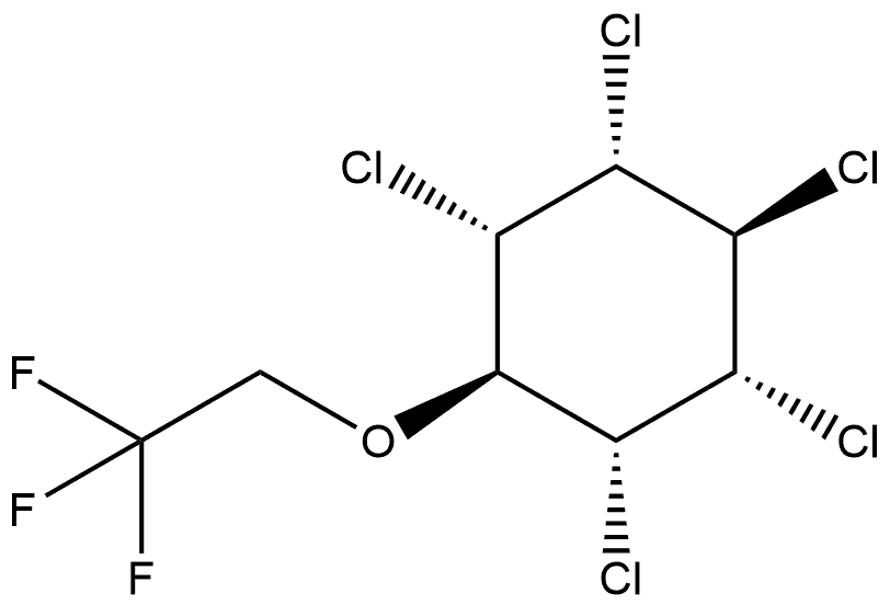 Cyclohexane, 1,2,3,4,5-pentachloro-6-(2,2,2-trifluoroethoxy)-, (1α,2α,3β,4α,5α,6β)- (9CI) Structural