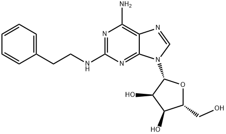 Adenosine, 2-[(2-phenylethyl)amino]- Structural