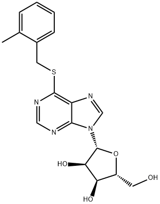 Inosine, 6-S-[(2-methylphenyl)methyl]-6-thio- Structural