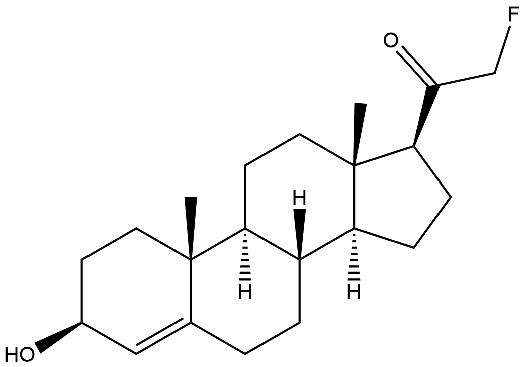 Pregn-4-en-20-one, 21-fluoro-3-hydroxy-, (3β)- (9CI) Structural