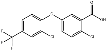 Benzoic acid, 2-chloro-5-[2-chloro-4-(trifluoromethyl)phenoxy]- Structural