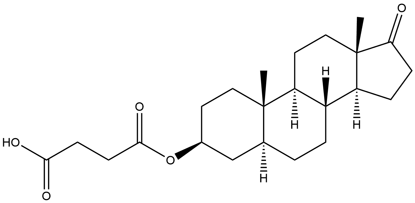 Androstan-17-one, 3-(3-carboxy-1-oxopropoxy)-, (3β,5α)- Structural