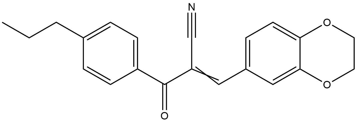 Benzenepropanenitrile, α-[(2,3-dihydro-1,4-benzodioxin-6-yl)methylene]-β-oxo-4-propyl- Structural