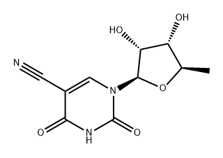 Uridine, 5-cyano-5'-deoxy- (9CI) Structural