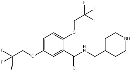 Benzamide, N-(4-piperidinylmethyl)-2,5-bis(2,2,2-trifluoroethoxy)- Structural