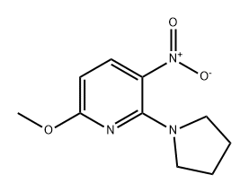 Pyridine, 6-methoxy-3-nitro-2-(1-pyrrolidinyl)- Structural