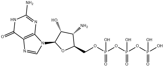 Guanosine 5'-(tetrahydrogen triphosphate), 3'-amino-3'-deoxy- Structural