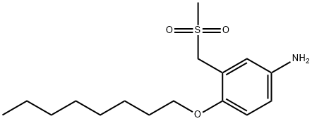 Benzenamine, 3-[(methylsulfonyl)methyl]-4-(octyloxy)- Structural