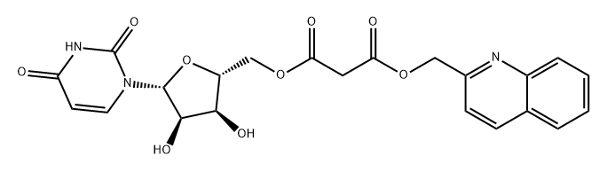 Uridine, 5'-(2-quinolinylmethyl propanedioate) (9CI) Structural