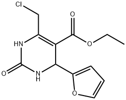 ethyl 6-(chloromethyl)-4-(furan-2-yl)-2-oxo-1,2,3,4-tetrahydropyrimidine-5-carboxylate Structural