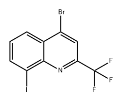 Quinoline, 4-bromo-8-iodo-2-(trifluoromethyl)- Structural