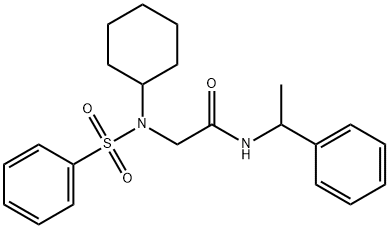 N~2~-cyclohexyl-N-(1-phenylethyl)-N~2~-(phenylsulfonyl)glycinamide Structural